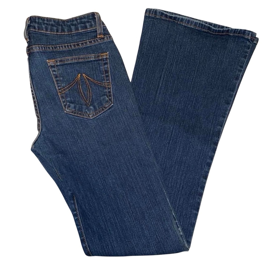 Vintage LEVEL 99 Jeans low rise Flare size 3 - 4 blue made in USA 32 inch inseam